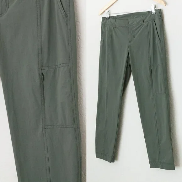 Athleta Palisade Ankle Pant Jasper Olive Green Size 6 Athleisure Casual Outdoor - Picture 12 of 15